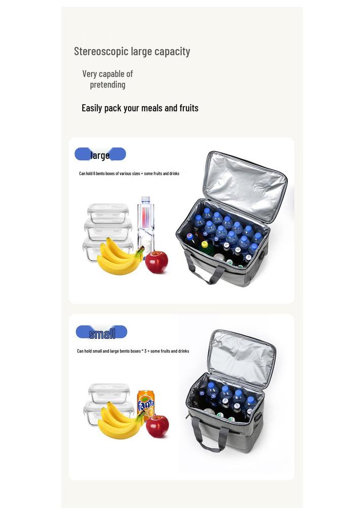 33L Insulated Picnic Bag: Waterproof, Thickened Aluminum Foil, Single Shoulder Crossbody, Outdoor Lunch Carrier