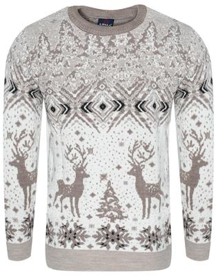 Men' Sweater - 2310 Beige Christmas