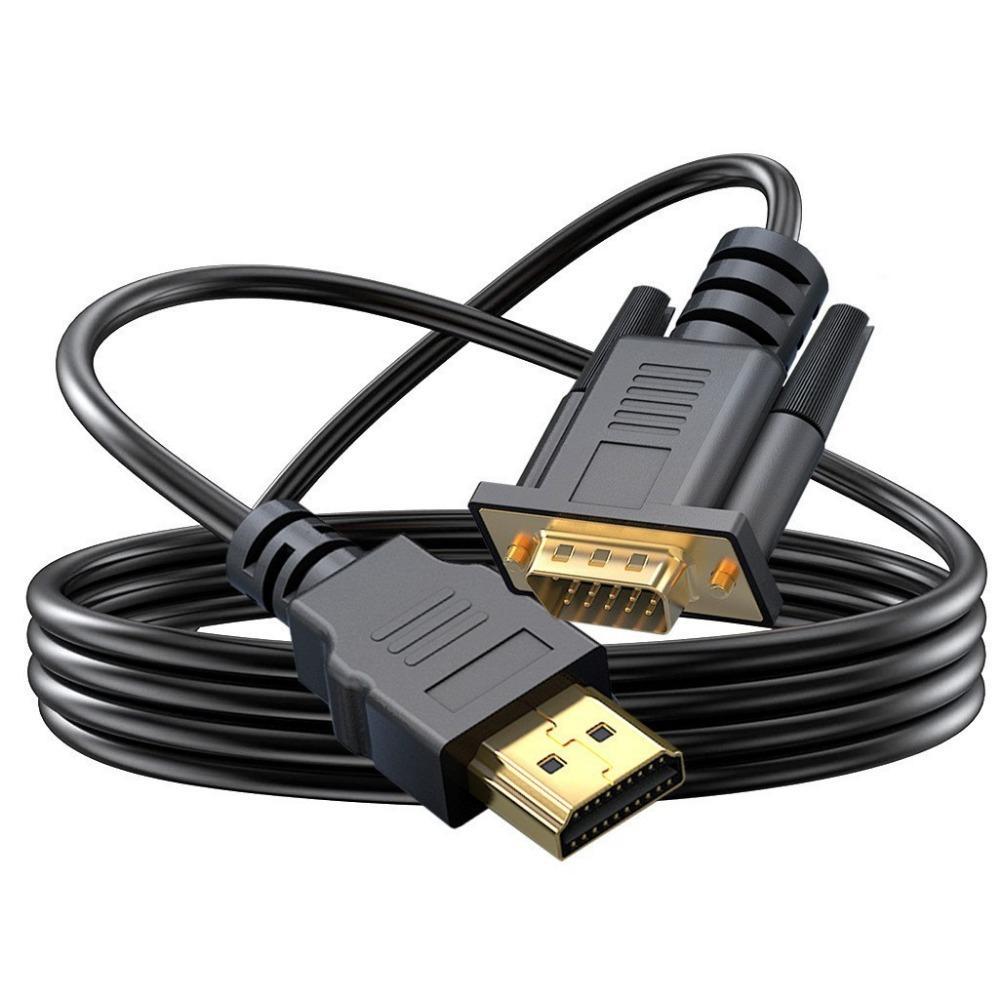 1.8m HDMI to VGA Cable/Converter – HD with Audio (for Laptops & Projectors