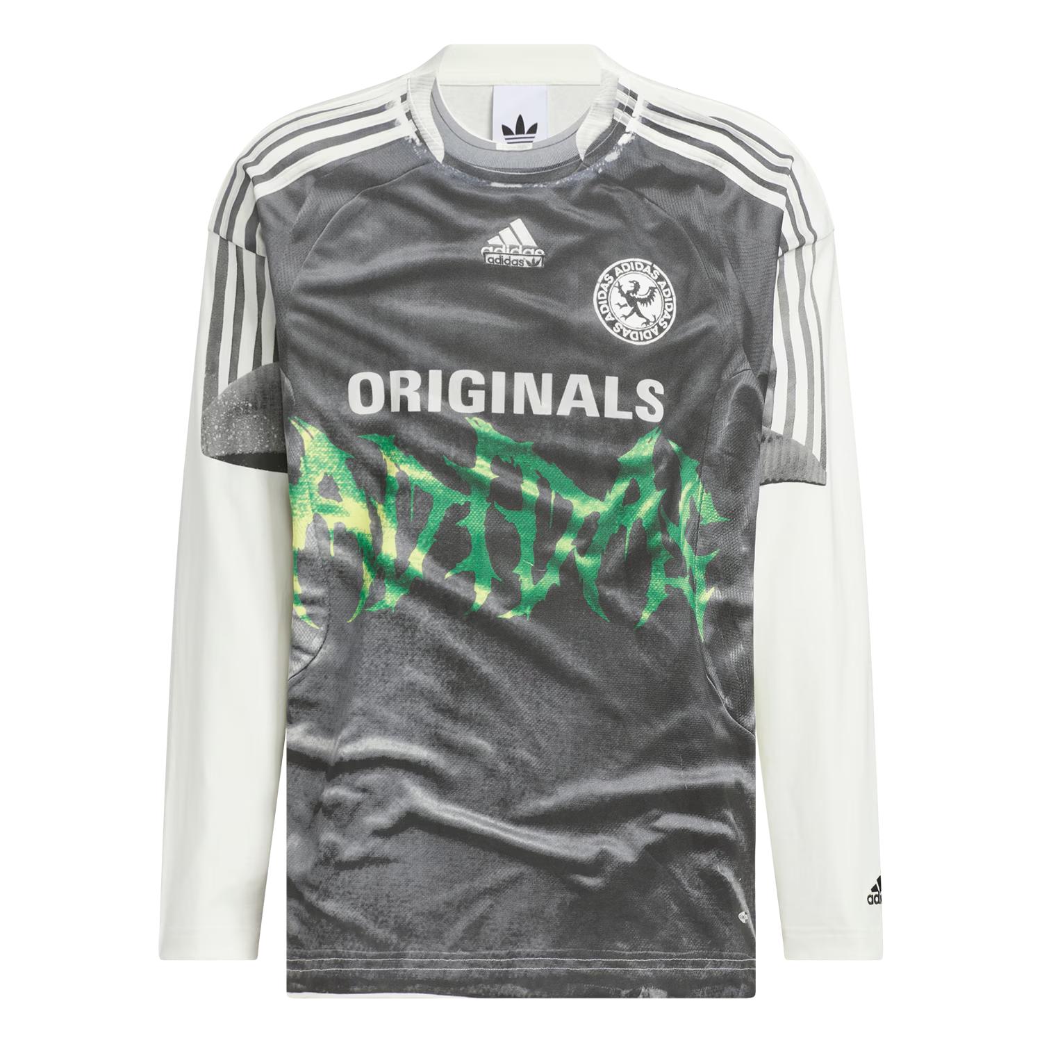 

Adidas Originals FW25 SNBN GFX Striped Crew Neck Long Sleeve T-Shirt Unisex Tops IA4363 XL