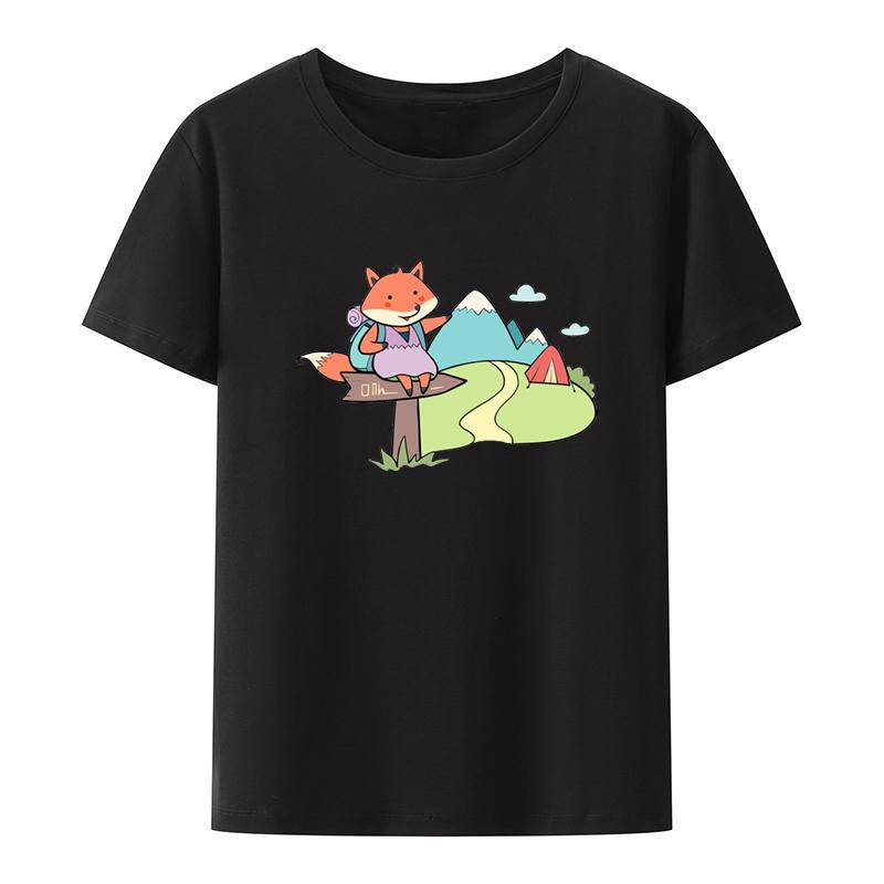 Outdoors Humor Fire Camp With Friends Koszulki Graphic T Shirts Unisex Clothing Blouse Print Comfortable Unisex Short Sleeve Tshirt