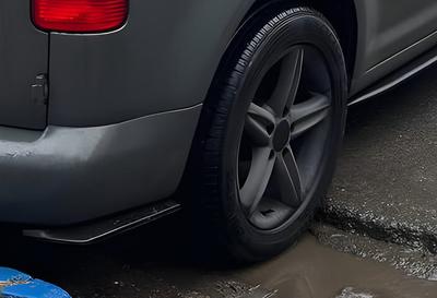 Flap Overlay for Rear Bumper DPT (ABS) (2 Pcs) (black Gloss) for Volkswagen Caddy 2010-2015