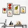 Fruit Kitchen Poster Vintage Poster Antique Canvas Print Pear Apple Orange Pineapple Wall Art Decorative Picture Canvas Painting