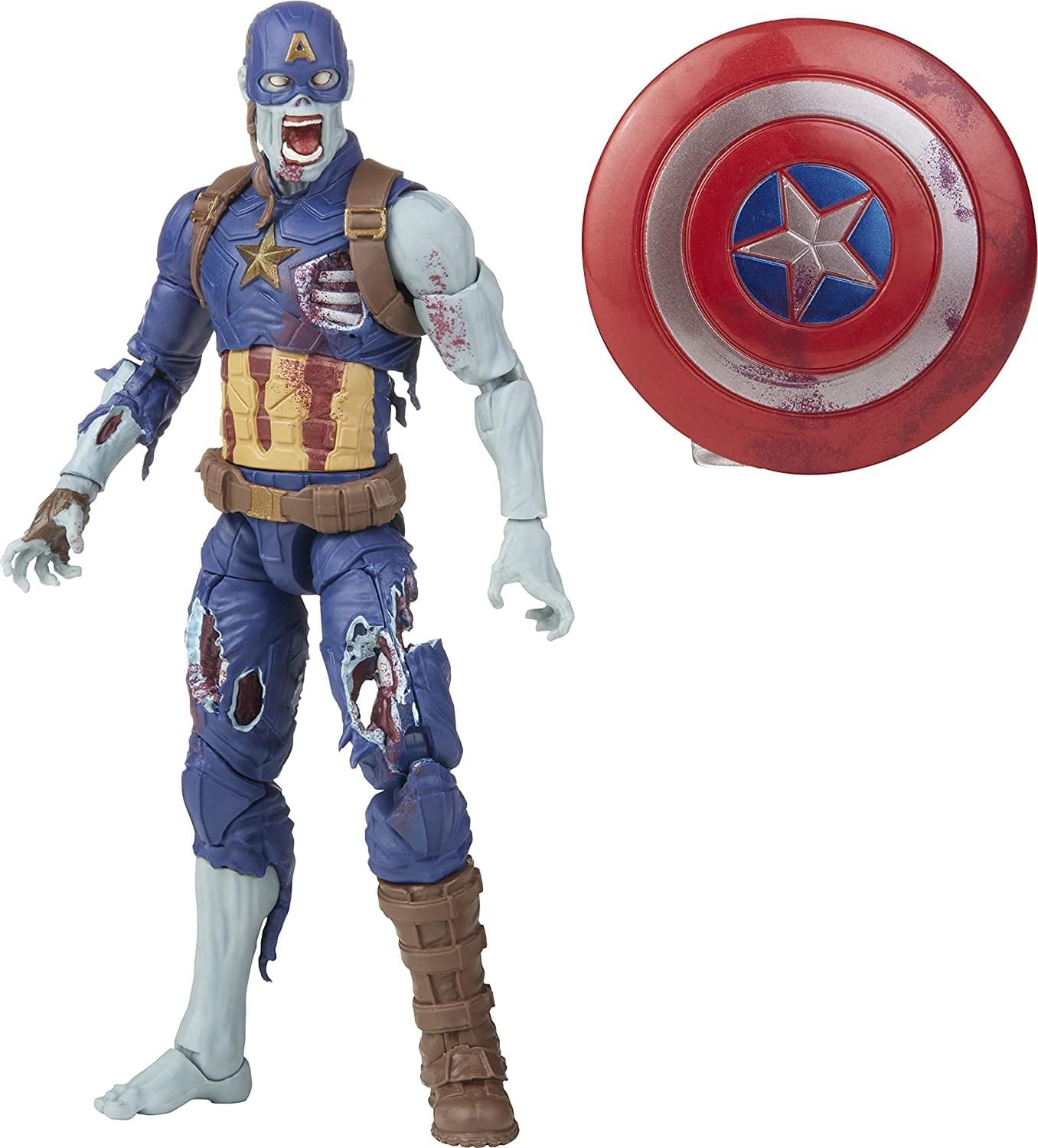 

Hasbro Marvel Legends Series Что если... Фигурка Капитана Америки-зомби 6 дюймов F0330 Оригинал