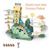 Electric Double Track Dinosaur Car Slide Climbing Stairs Adventure Dinosaur Railcar Music Educational Toys for Children Gift