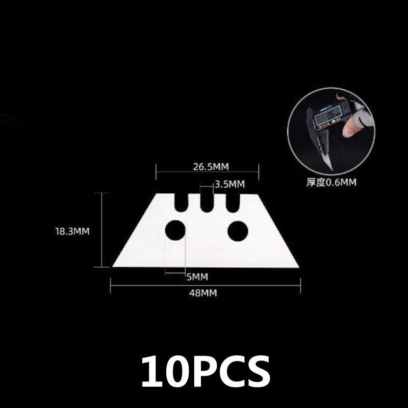 10Pcs Utility Knife Trapezoid Blades Special Knife Blades Steel Material Replacement DIY Art Craft Cutter Tool Blade