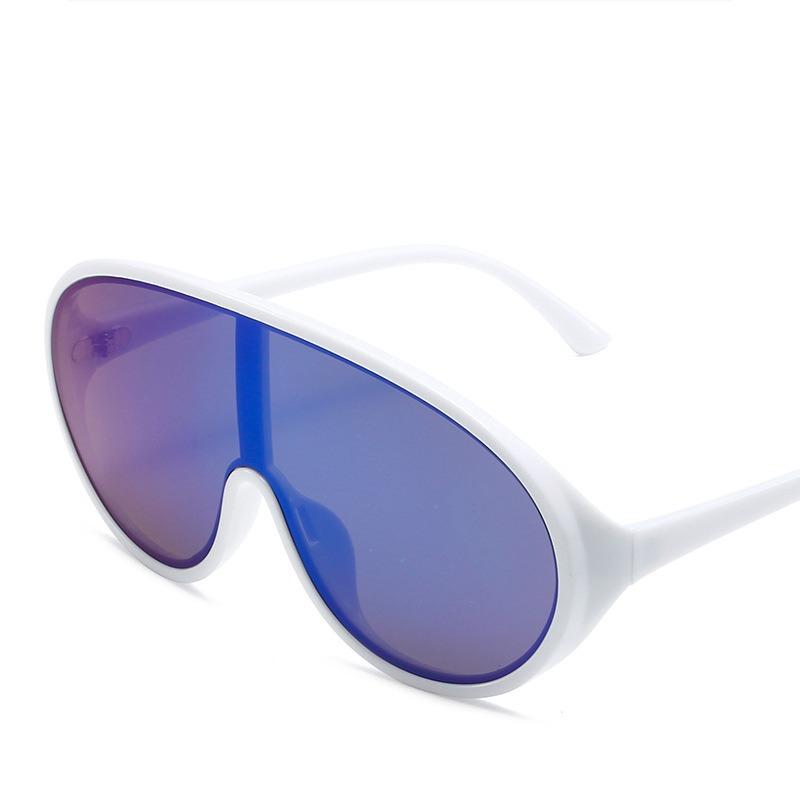 non-polarized Oversized Fashion Sun Glasses Women New Mirror Sports Goggle for Outdoor Cycling Trendy Stylish Brand Design Shades