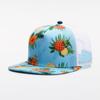 Sommerliche atmungsaktive Baseballkappe mit Ananas-Print und verstellbarem breitem Schirm für Damen und Herren