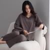 Women's Mid-Season Stretch Cotton Pajama Set - Long Sleeve Top & Pants