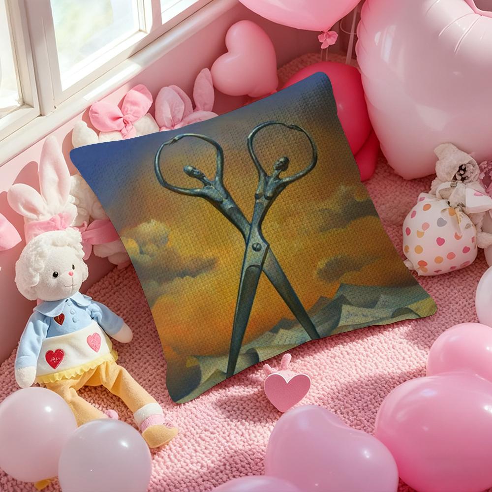 Salvador Dali Pop Art Pillow Case Anti-Dustmite Pillowcase Invisible Zipper Silky Short Plush Sofa Cushion Cover