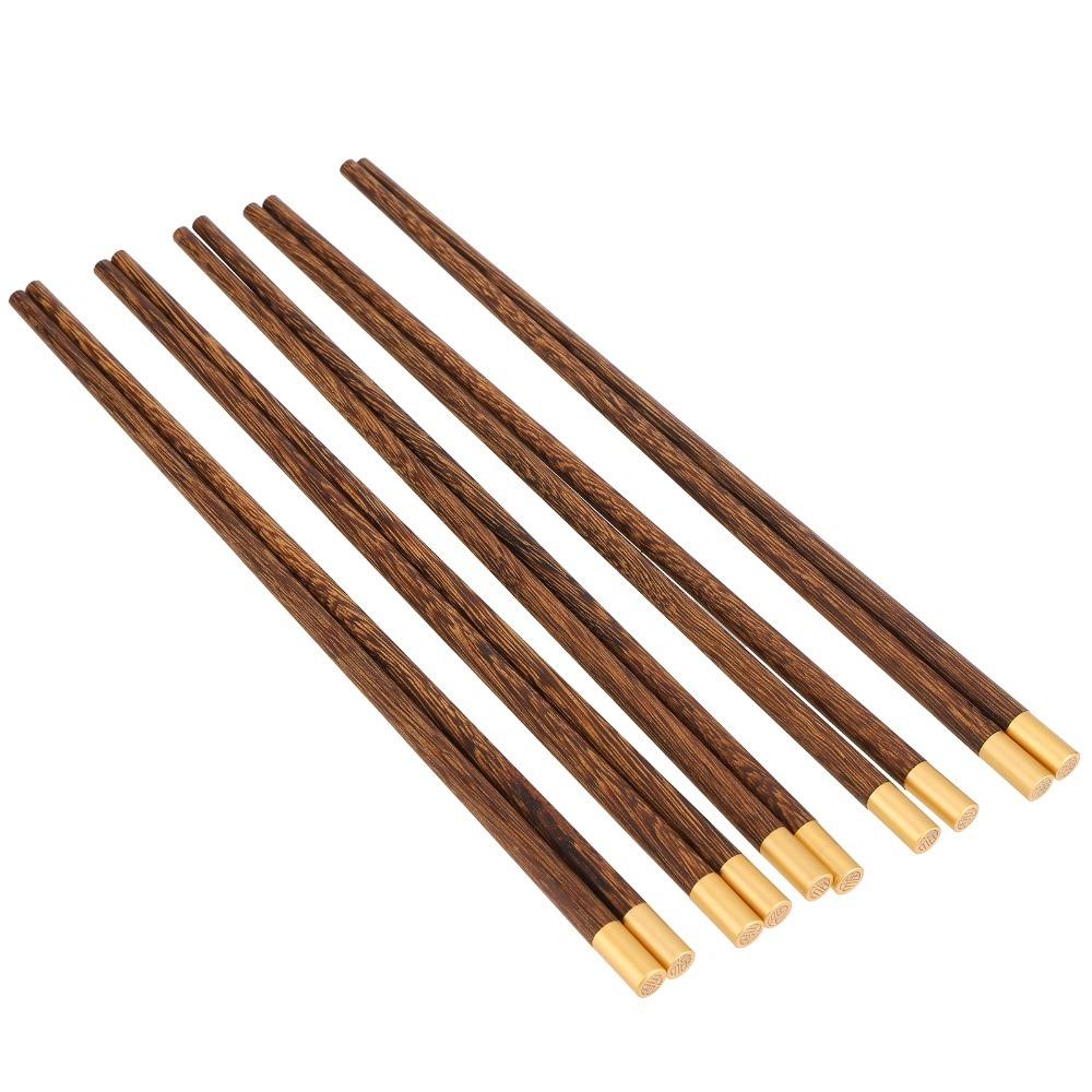 5Pair Wood Food Chopsticks Polished Edge Tableware Chopsticks Chopsticks Set  Travel Takeaway
