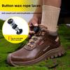 Men's Safety Shoes Steel Toe Safety Shoes Waterproof Men's Boots Wear-resistant Anti Smashing Working Shoes with Protection