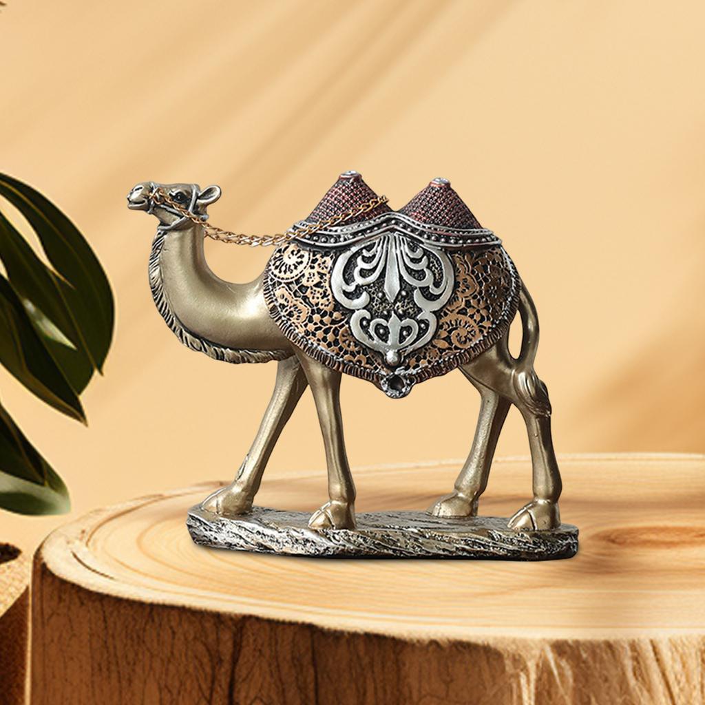 Kamel Figur Samling Moderne Resin Bordpynt Kamel Skulptur for Skap Stue Hylle Skrivebord Hjem Dekorasjon
