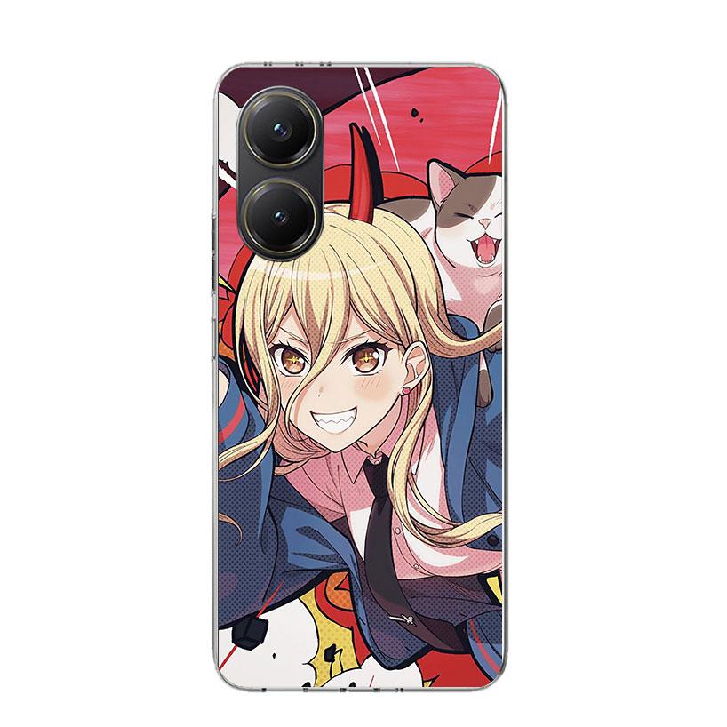 C-Chainsaw Mans Power Phone Case For Xiaomi Poco F7 Ultra X7 X6 Pro X5 Redmi 15 15C 13 13C 12 12C 10 10A 10C 9 9A 9C 9T Shell Po