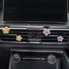 Tropical Car Vent Clip 1 Pair Flower Air Peach Blossom Conditioning Outlet Diffuser for Women Girls Cute Freshener Decor Interior Accessories