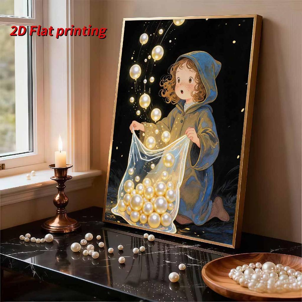 DIY Diamond Art Pearl Painting Kit for Adults, Little Girl Special Shaped Pearl Art Painting Wall for Home Office Decor Handmade Gift