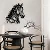 Horse Head Metal Wall Art, Black Farmhouse Decor for Living Room Bedroom Office Outdoor