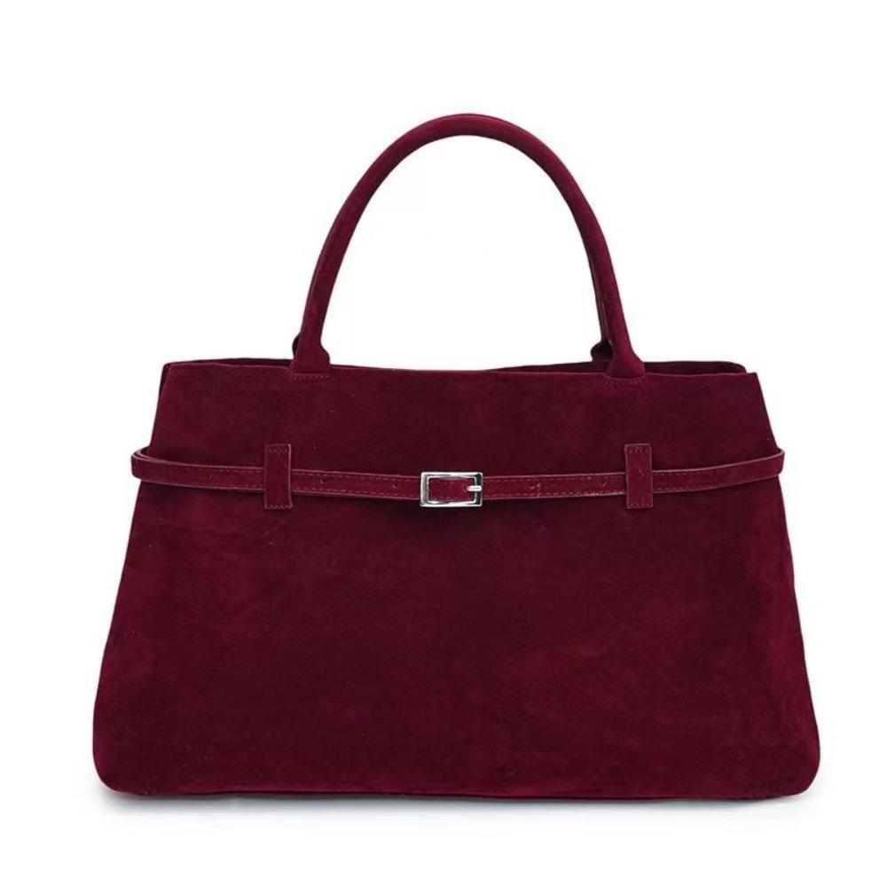 Korean Style Suede Shoulder Bag Tote Bag Underarm Packs Casual Matte PU Handbag  Girls