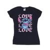 Lilo & Stitch Womens/Ladies Valentine Love Cotton T-Shirt