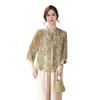2026 New Style Chinese Wide-Leg Chiffon Top for Middle-aged and Elderly Women