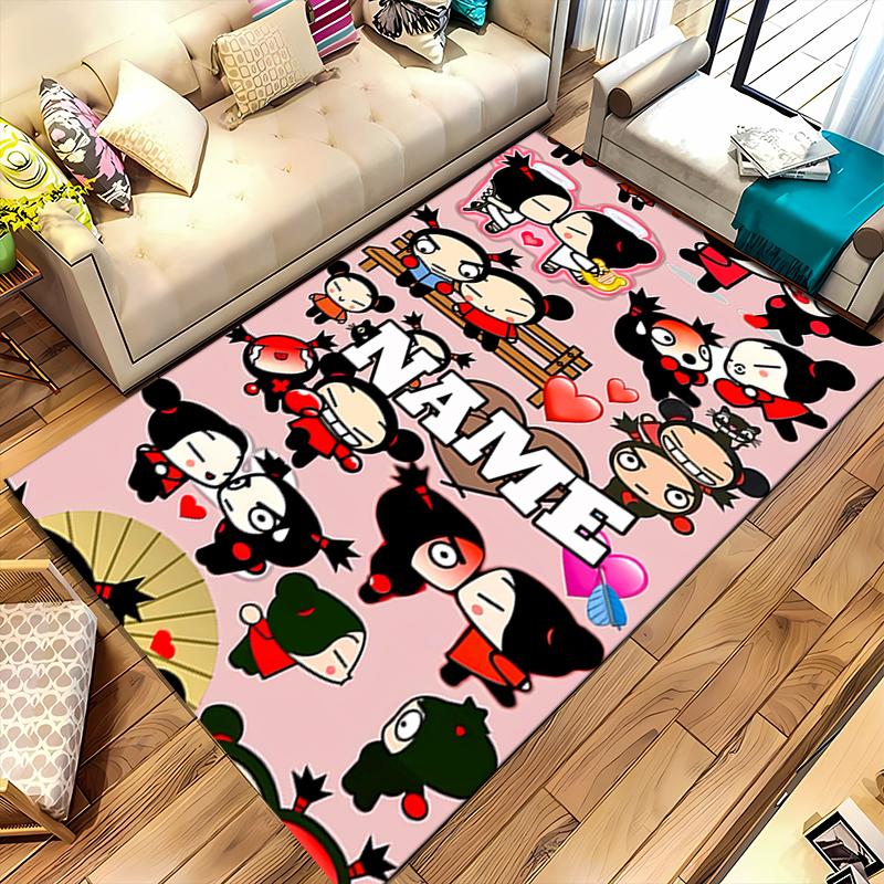 Custom personalization Pucca Area Rug - Perfect For Kitchen, Bathroom,Laundry Room Decor Large Size Available,Gift All Seasons