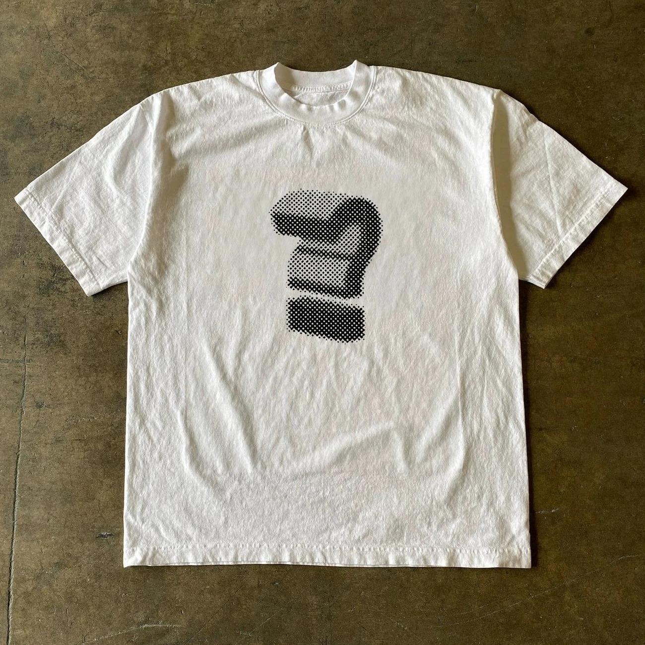 Phantom Question Design  Exclusive Mens and Womens Heavyweight Pure Cotton Couples ShortSleeved TShirt M