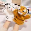 Plush Tiger Children Backpack With Hand Puppet For Early Education And Parenting Play