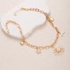 Vacation style necklace retro jewelry female starfish shell fishtail fashion alloy sun pendant