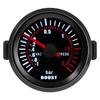 52mm Car Gauge -1~0~2BAR Smoke Len Pointer Turbo Boost Meter with Red LED Backlight 2Bar Boost Gauge