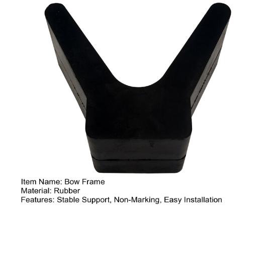 Bootsanhänger Buganschlag Stabiler Halt Y-förmiger Bugrahmen mit 2-Zoll-Rollenbefestigungsbreite 4-Zoll V-Spannung Nicht markierender Rostfreier Bootsbuganschlag