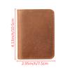 Mens Credit Card Holder Retro Handmade Short Ultra Thin Slim Crazy Horse Leather Durable Portable Small Wallet