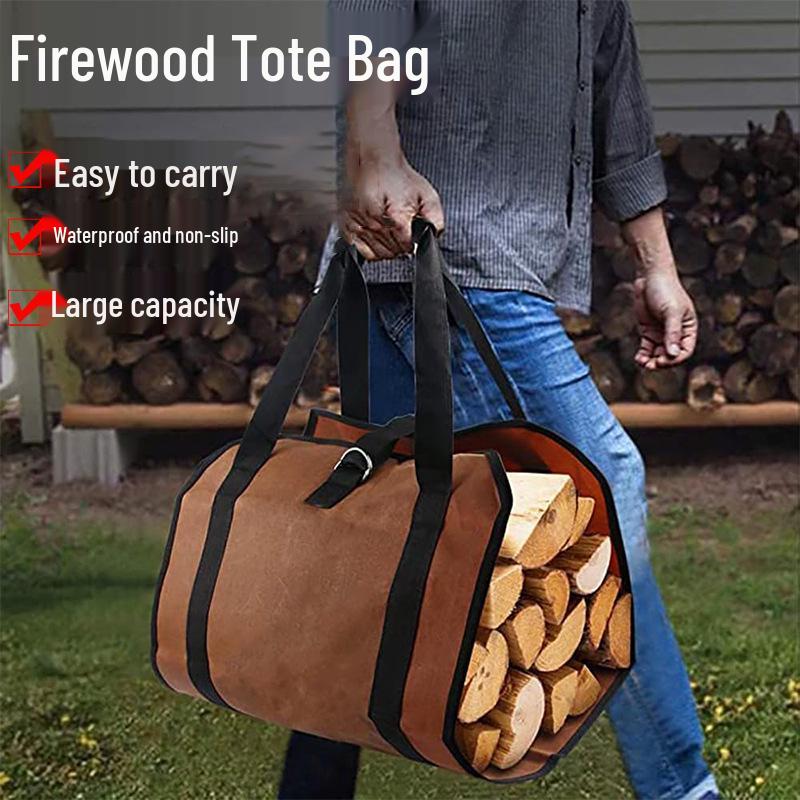 Hot Selling Large Capacity Outdoor Firewood Tote Bag for Logging and Storage.