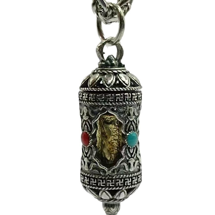 Retro Ethnic Style Six Character Mantra Gawu Box Detachable Pendant Pendant Pendant