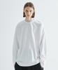 Minimal Project Pigment Washed Oversized Long Sleeve T-Shirt Mlt105 [White]