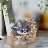 Compatible Music Flower Box: Secret Language Building Blocks, Preserved Flower Bouquet, Handmade Ornament, New Year Gift.