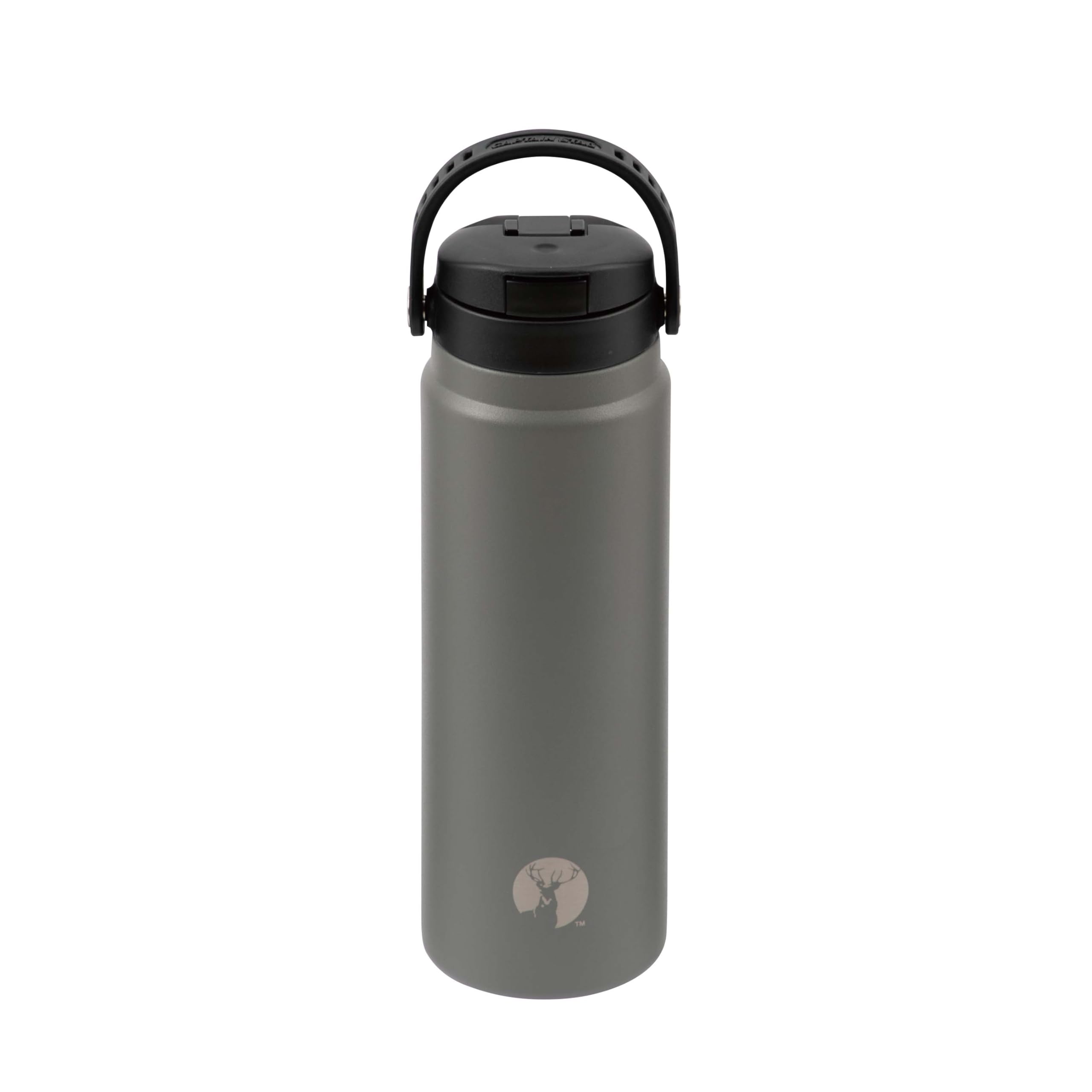 

CAPTAIN STAG Sports Water Direct Double Stainless Steel Vacuum Heat Cold Insulation HD One Touch Gray Bottle, Bottle, Drinking, Bottle, Insulation,