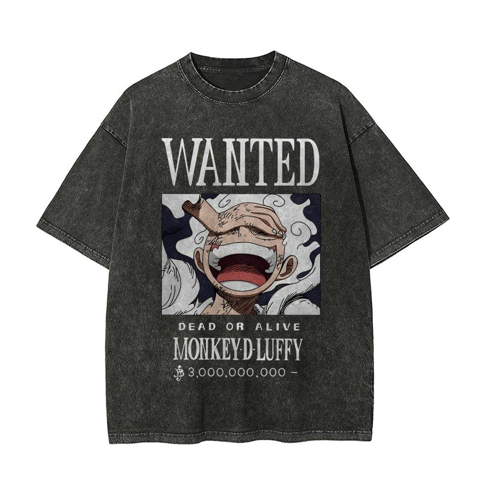 One Piece Zoro Luffy Graphic T Shirt Unisex Women Vintage Washed Short Sleeve Tee 2026 Summer Streetwear Casual Tops Y2k Clothes