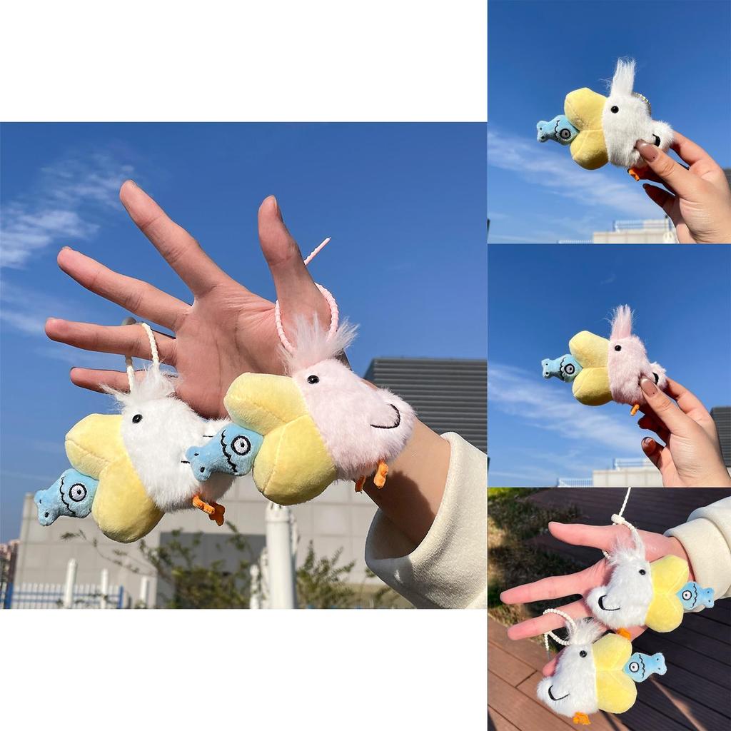 Adorable Plush Pelican Keychain Cute Fish Catching Doll Soft Toy For Bags