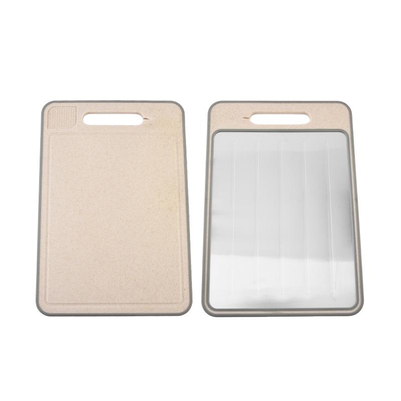 Double-Sided Multifunctional Thawing & Cutting Board with Round Handle