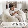 Large Round Bean Bag Lounge Chair with Enhanced Stability for Versatile Living Room and Bedroom Relaxation