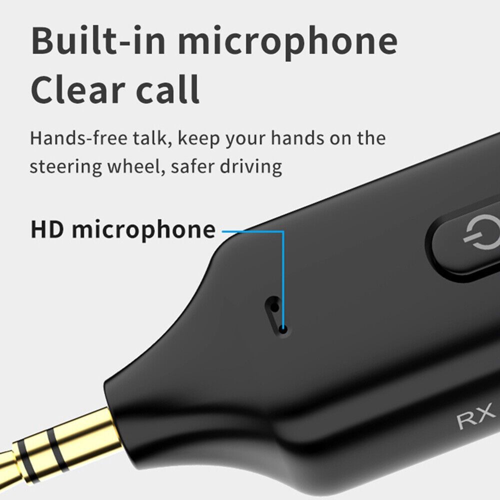 Car Speaker Music 3.5mm Aux Jack Bluetooth 5.1 3 in 1 Wireless Receiver Transmitter Audio Adapter