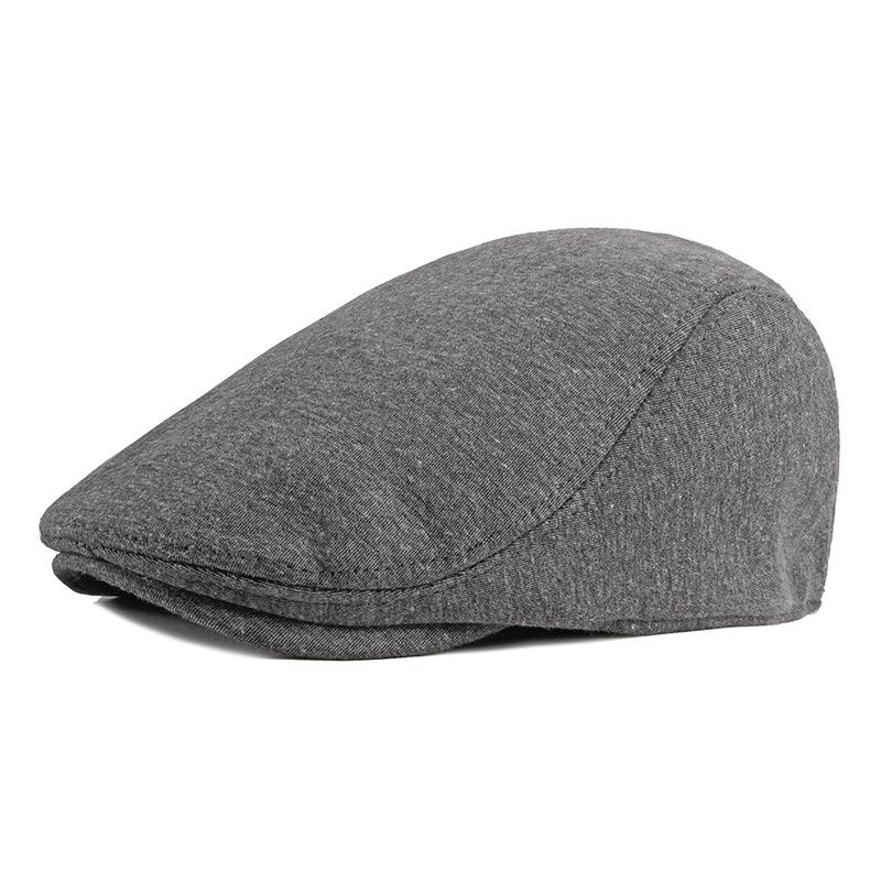New Spring Beret Hat Men Women Solid Color Knitted Visor Golf Cap Casual Herringbone Newsboy Cap Peaked Duckbill Hat 12 Colors