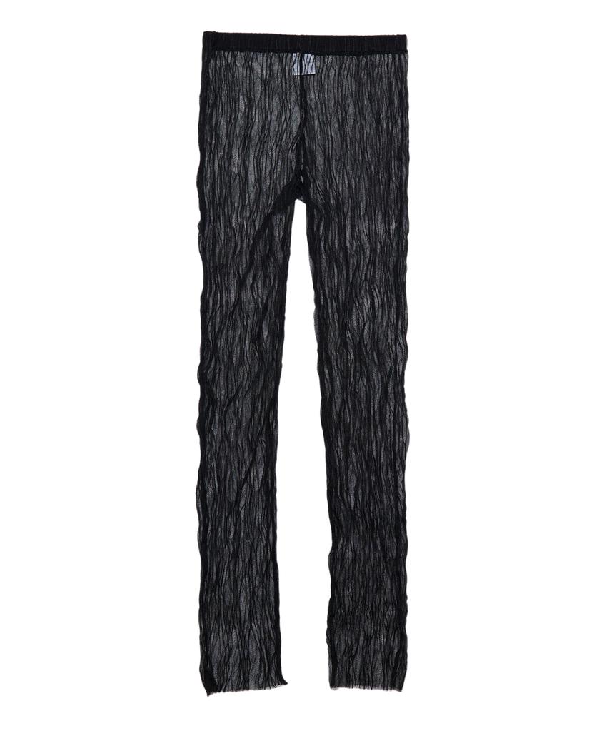 GYEONG Tulle Slim Pants_Black