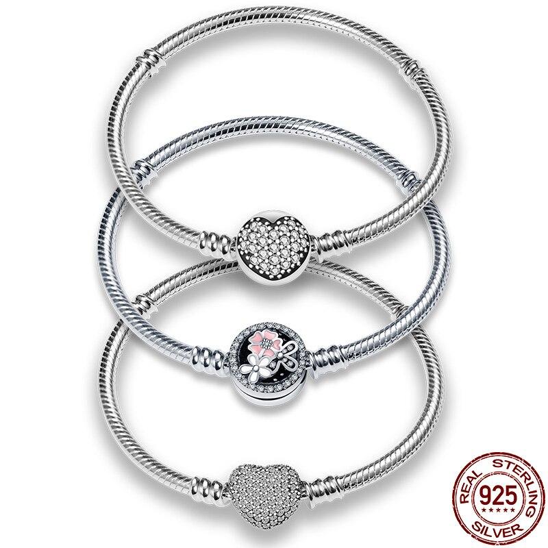 Sale 925 Silver Bracelet Love Bracelet Ladies Jewelry Suitable For Original Design Beaded Bracelet Handmade Diy Jewelry