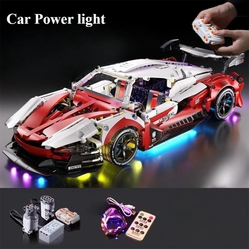 Racing building block toys, racing model building blocks 1:14 DIY sports car building block puzzles, children's gifts