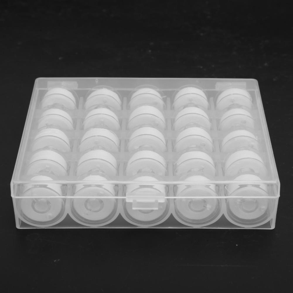 25pcs Soft Feel Prewound Bobbins Polyester Sewing Bobbins Embroidery Bobbins For Sewing Machines