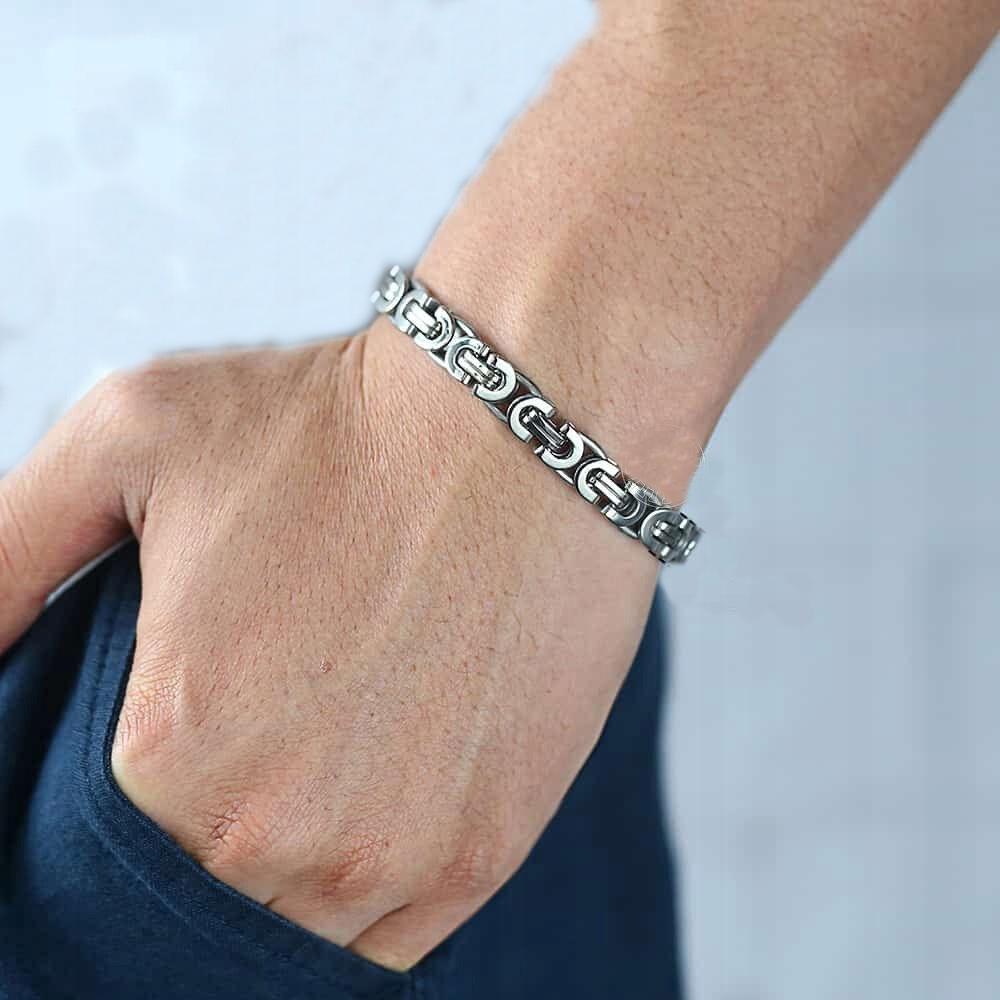 SILVER BRACELET Men' PREMIUM Bracelet ROYAL PANCER Gift