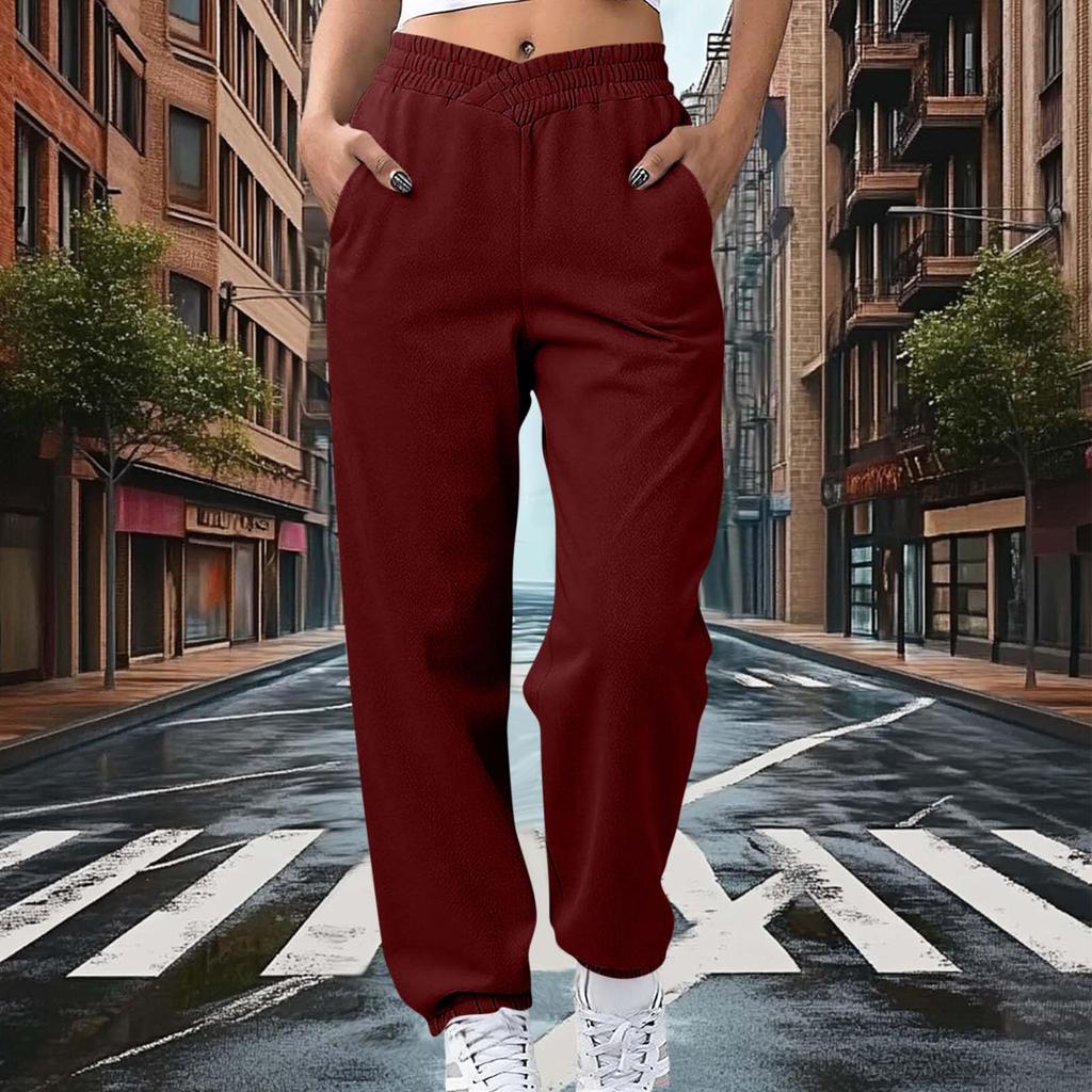 Sweatpants Women Pants With Pockets Fleece Lined Joggers Loose Jogger Pants