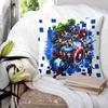 Marvel Avengers Printed Square Throw Pillow, Soft Microfiber Decorative Cushion For Sofa Bedroom