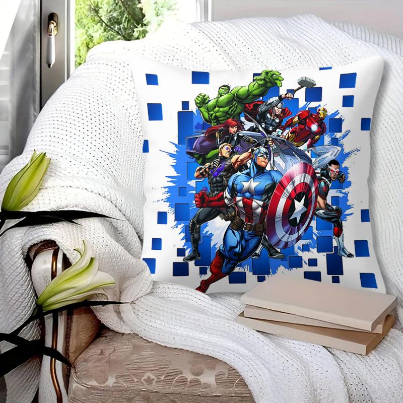 Marvel Avengers Printed Square Throw Pillow, Soft Microfiber Decorative Cushion For Sofa Bedroom